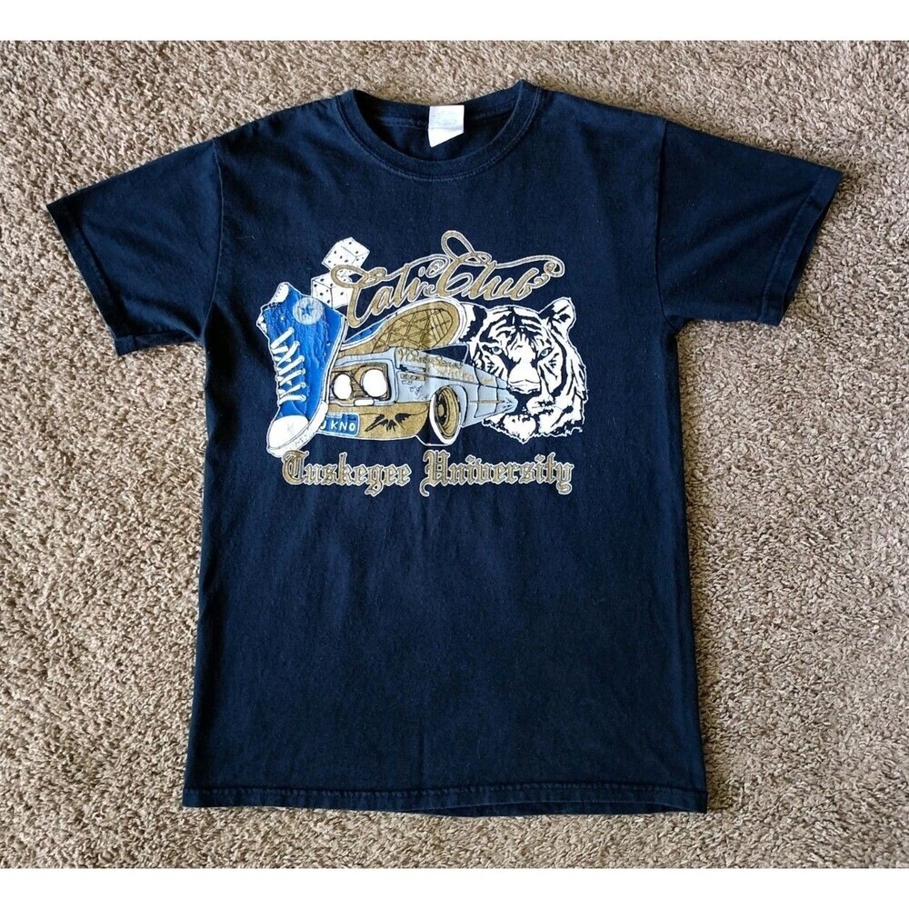 Cali Club Tuskegee University T-Shirt Men's Small Navy Blue Short Sleeve